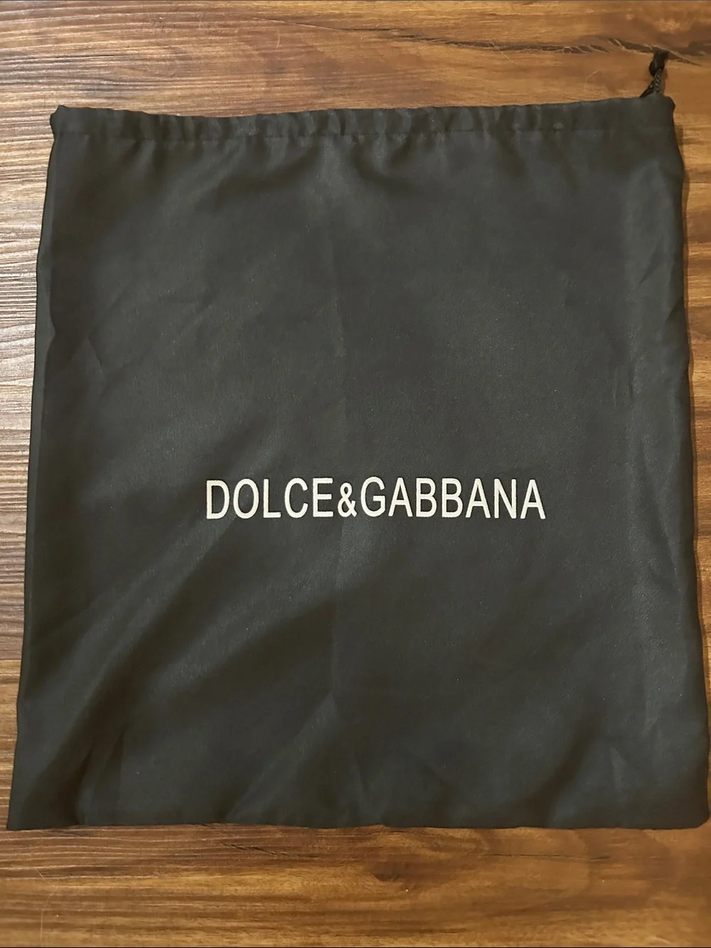 Dolce & Gabbana Black Logo Drawstring Dust Bag